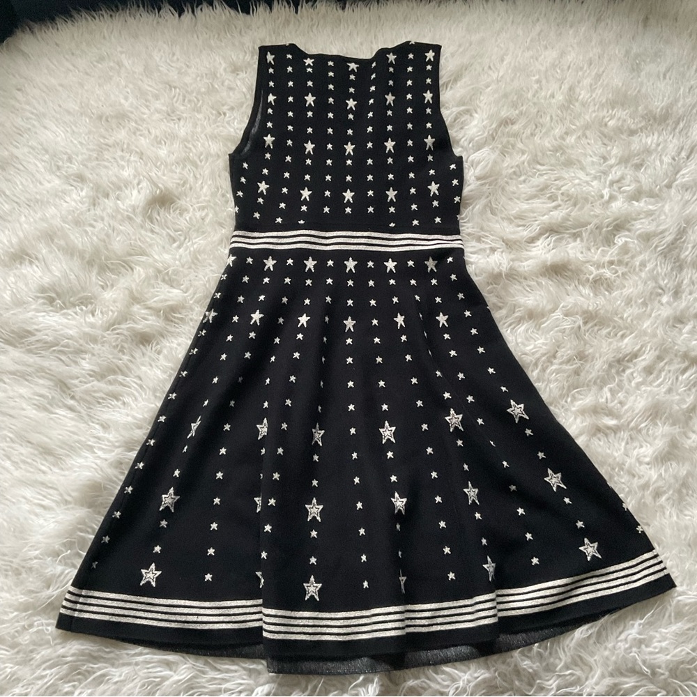 Torrid Black & White Star Sweater Knit Sleeveless Skater Dress - Picture 7 of 7